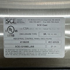 Saginaw Control SCE-12108ELJSS Stainless Steel ELJ Junction Enclosure 12”x10”x8”