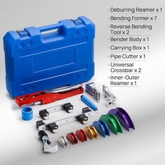 Pipe Bender Kit with Reverse Bending Attachment, Fits 1/4 to 7/8-Inch Soft …..