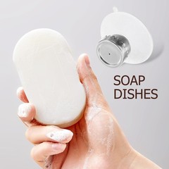 2 Sets Magnetic Soap Holders Wall Mounted Bathroom Soap Rack with Stainless