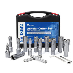 12 Pack 7/16 to 1-1/8 inch Annular Cutters Set with Weldon Shank,11mm ~ 29mm Car
