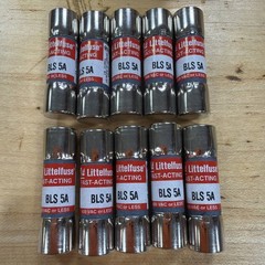 Qty 10 – BLS 5A Littlefuse Midget Fuses 600V 5A – Fast-Acting – New In Box