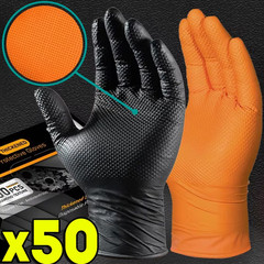 Heavy Duty Nitrile Gloves 8Mil Extra Thick Mechanic Home Garden Disposable Glove