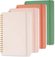 4 Pack 5×7 Spiral Notebooks Lined Journal for Work School Office Writing