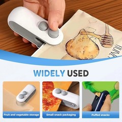 Mini Bag Sealer Rechargeable Vacuum Bag Seal 2 In 1 Sealing Machine with Cutter