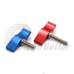UNC1/4″ 3/8″ Clamping Thumb Screw Aluminum Tee 7/T Wing Knob Head Hand Grip Bolt