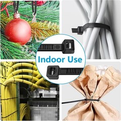 Versatile Black Zip Ties 10 Inch 100 Pack – Ideal for Indoor and Outdoor Use