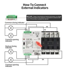 Dual Power Automatic Transfer Switch 63A 100A PC 110V 220V 50/60Hz Household