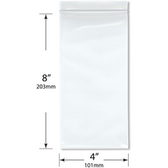 Plymor 4″ x 8″, 6 Mil Industrial Duty Zipper Reclosable Plastic Bags