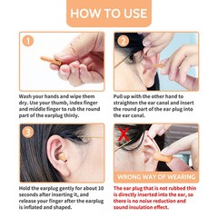Flesh Color Foam Ear Plugs for Sleeping – 60 Pairs 38dB SNR Noise Reduction E…