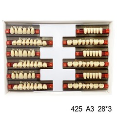 Dental Acrylic Denture Resin Teeth Upper Lower Full Set Shade A1/A2/A3 3/8/16 SM