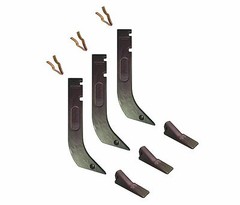 3 – Gannon Scraper Box Shanks w Scarifier Teeth & Clips – H920 , 8075 , K1306