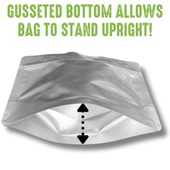 50 Mylar Bags for Food Storage, Airtight 7Mil Thick Gusseted Zip Lock, Long T…