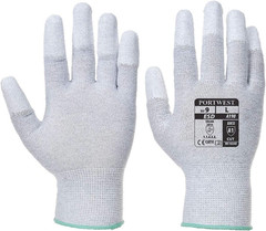 A198 Antistatic Safety Glove with PU Non Slip Fingertip Coating ANSI, Medium
