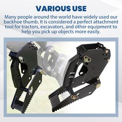 Backhoe Thumb Excavator Universal Claw Tractor For Kubota Deere Attachment