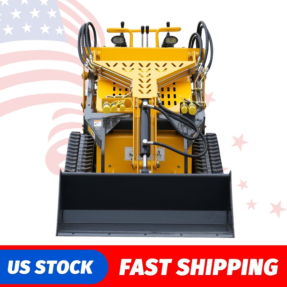 Tracked Mini Skid Steer Loader 23HP 3-Pumps System Self Leveling EPA Gas Engine