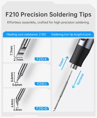 FNIRSI HS-03 Cordless Soldering Iron USB-C Rechargeable 2600mAh 5 Temp Setting