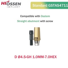 Hiossen ET III MINI Regular Hex Straight Transfer Abutment Implant 4.5/5.0/6.0mm