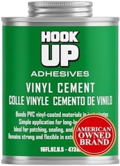 HOOK UP Vinyl Cement – Waterproof Pool Liner Repair Glue for Vinyl & PVC, Fas…