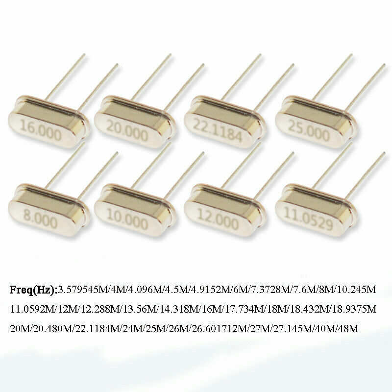 4.000-48.000MHz 49S Quartz Passive Crystal Oscillator Resonator ±20PPM DIP 2-Pin
