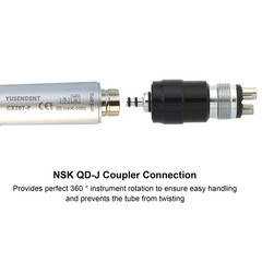Dental High Speed Handpiece 4 Hole LED Self Power Air Turbine NSK QD-J Coupler