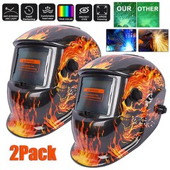2Pack Auto Darkening Welding Helmet True Color Solar Powered Welding Mask