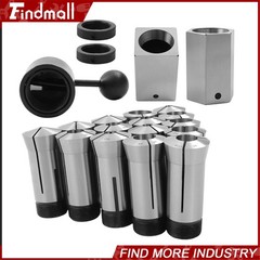 Findmall 5C Collet Set 15 Pc 1/8 to 1 Inch Fractional 5 Pc Collet Block Kit