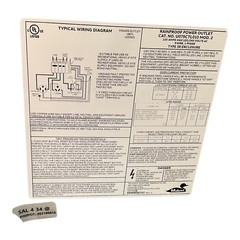 Midwest U075CTL010 100A RV Power Outlet Box 120/240V 50A 30A 20A NEMA 3R