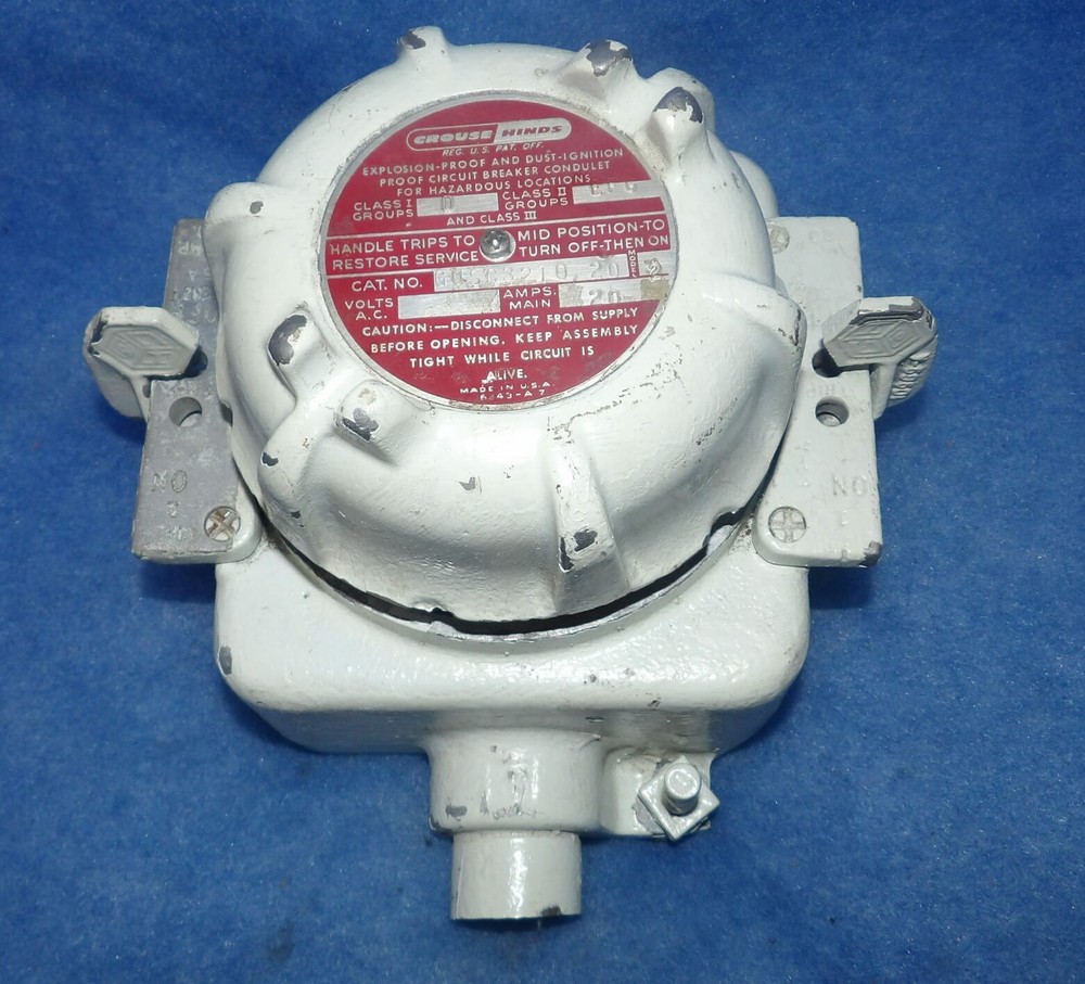 Crouse Hinds GUSC3210 20GB Explosion Proof Circuit Breaker Enclosure + 1 Year…