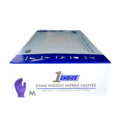 1st Choice Medium Size Indigo Nitrile Gloves (Medical Gloves)