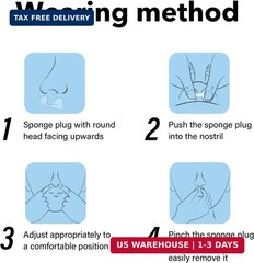 ElevateTech 100 Pieces Nose Plug Filter Disposable Nose Dust Filters Sponge Nost