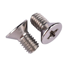 #10-32 x 3/8 Inch Phillips Flat Head Machine Screws, 40 Pcs