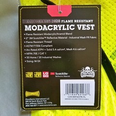 OccuNomix Flame Resistant Modacrylic Safety Vest Medium ANSI FAA Drone Pilot