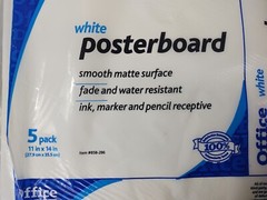 Office Depot Poster Boards 11in. x 14in. White 2 Packs Of 5 Each – 10 Total New