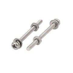 25 Sets M2 x 25mm 304 Stainless Steel Phillips Pan Head Screws Nuts Washers