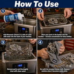 32 Oz Ultrasonic Carburetor Parts Cleaner Solution Concentrate Makes 50 Gal