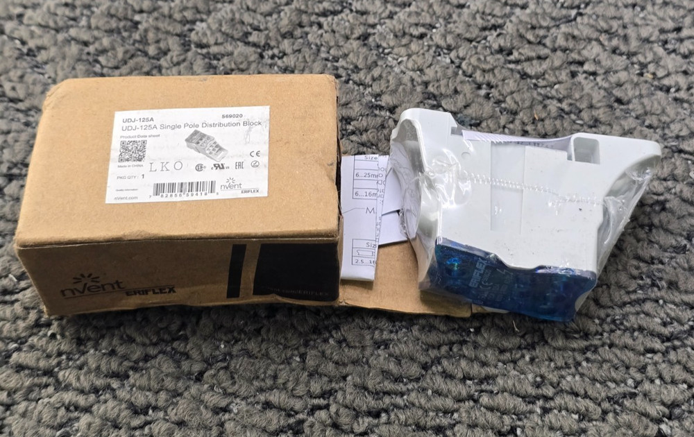 nVent Eriflex UDJ-125A 569020 Single Pole Distribution Block 125-Amp