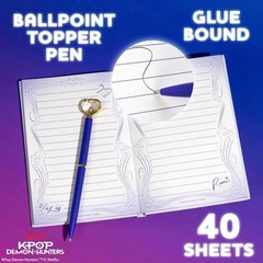 Kpop Demon Hunters Journal 40 Pages Lined Notebook Sticker Pen Set