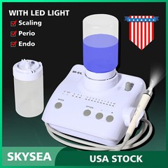 LED Dental Portable Ultrasonic Scaler 2*Bottles Fits EMS Woodpecker Handpiece US
