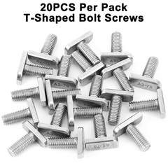 20Pcs M8x20 304 Stainless Steel T-Slot Bolt M8x20mm Bolt T-Shaped Bolt Screw …