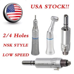 NSK Style Dental Low Speed Handpiece Contra Angle Straight Motor 2/4H Push FXA