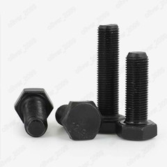 Fine Thread Black 12.9 Steel Hexagon Bolts Hex Head Screws M20 M24 M27 M30 M36