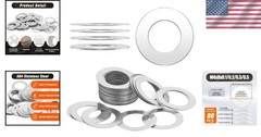High-Strength 304 SS Shim Washers Kit – 0.1/0.2/0.3/0.5mm Adjustable Spacers
