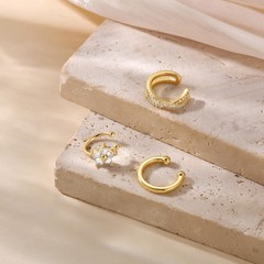 14K Gold Plated Ear Cuff Earrings for Women, Dainty Ear Cuffs Clip on Earring…