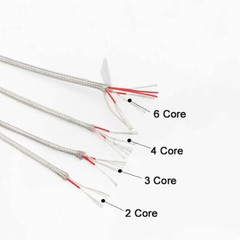PT100 Compensation Wire 2/3/4/6 Core PTFE Shield Signal Silver Plated Cable Wire