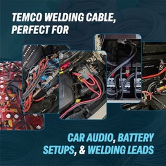 WELDING CABLE 6 AWG 30′ 15′ BLACK 15′ RED FT BATTERY USA NEW Gauge Copper Solar