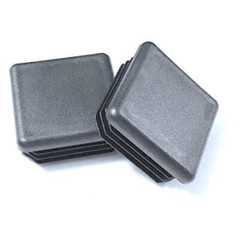 (Pack of 4) – 1 1/2″ – 1.5 Inch Square Black Plastic 14-20 Ga ( 1.35″-1.42″ ID)