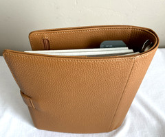 Filofax Norfolk A5 Leather Organizer Almond Brown Day Planner 6 Ring 9.4″ x 8.5″