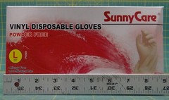 (Case of 10 Boxes) SunnyCare 7803 Powder Free Vinyl Disposable Gloves Size Large