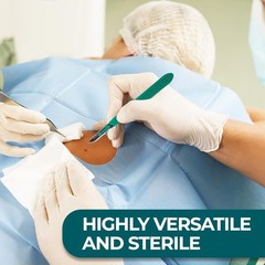 MED PRIDE Sterile Disposable Surgical Scalpels 10 Pack, Individually Wrapped Pro