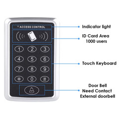 125KHz RFID Access Control Keypad EM Card Reader Door Access Control System Door